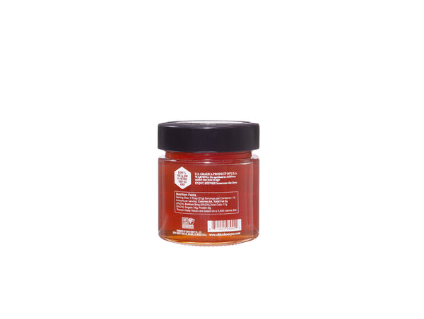 small jar of chico honey california wildflower honey - back