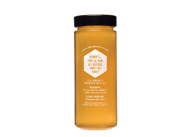 30 ounce jar of chico honey co montana sweet clover honey - back
