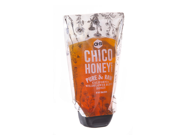 squeezable pouch of chico honey california wildflower blend honey